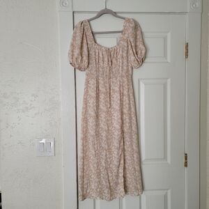 Square Neck Floral dress, S